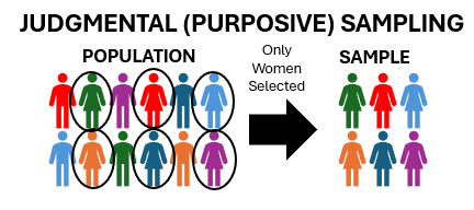 Judgmental (purposive) sampling example