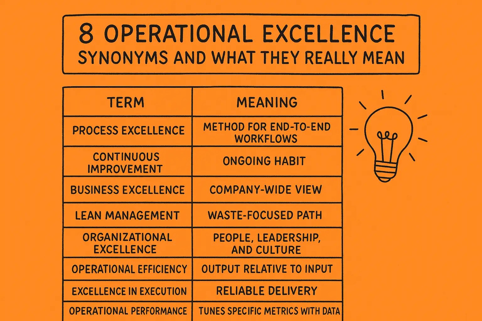 8 Operational Excellence Synonyms and What They Really Mean