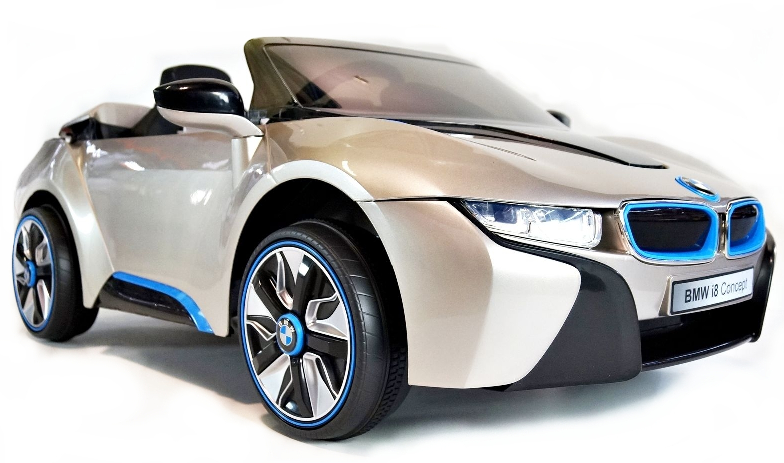 Elektroauto kinder fahrzeug bmw i8 lizenziert champagne 2x45w