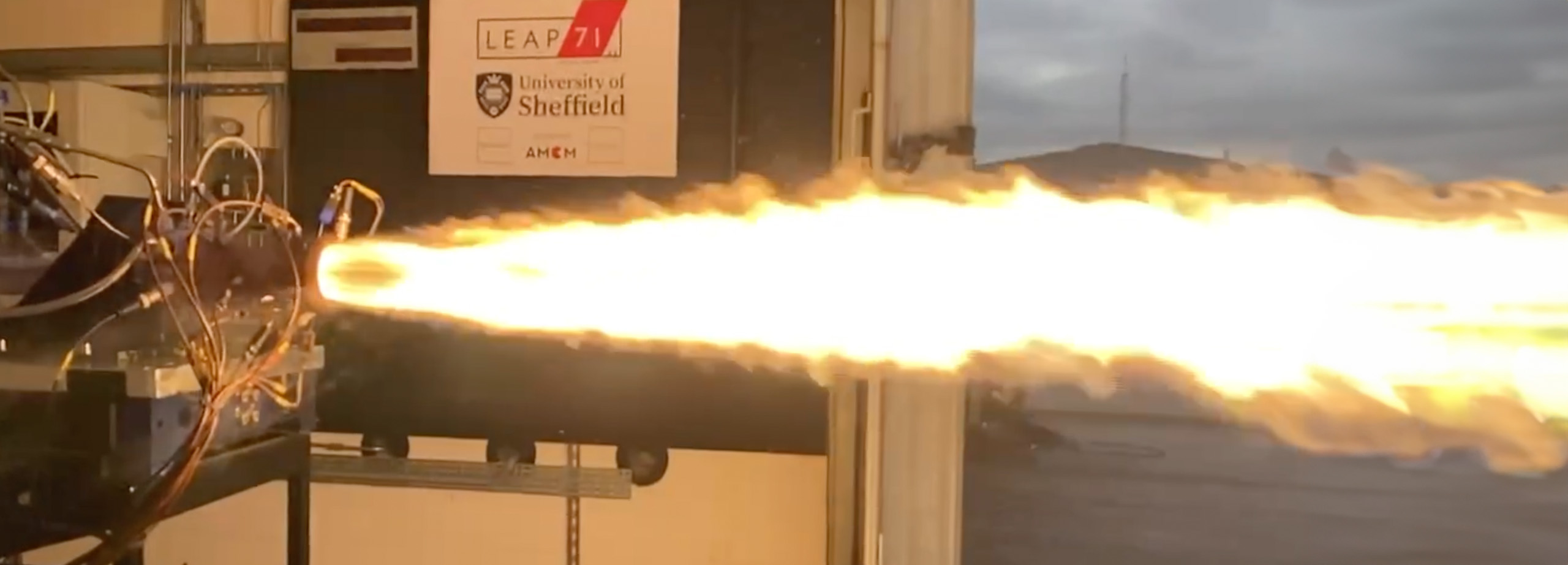 LEAP 71 hot-fires 3D-printed liquid-fuel rocket engine designed