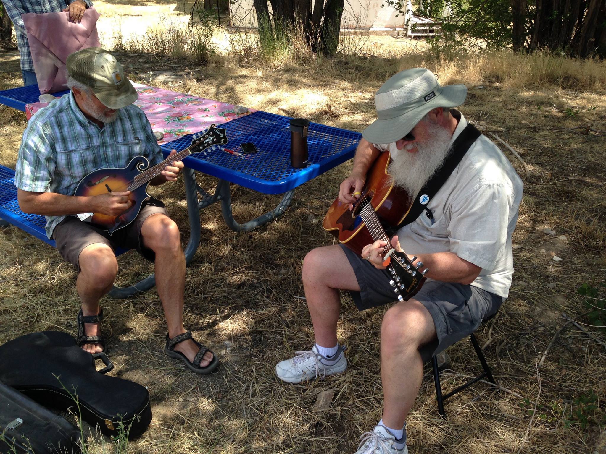 Jonathan Hutchison, playing tunes at the Questa Growers & Makers Market 2016