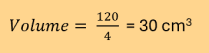 Calculating volume given mass and density
