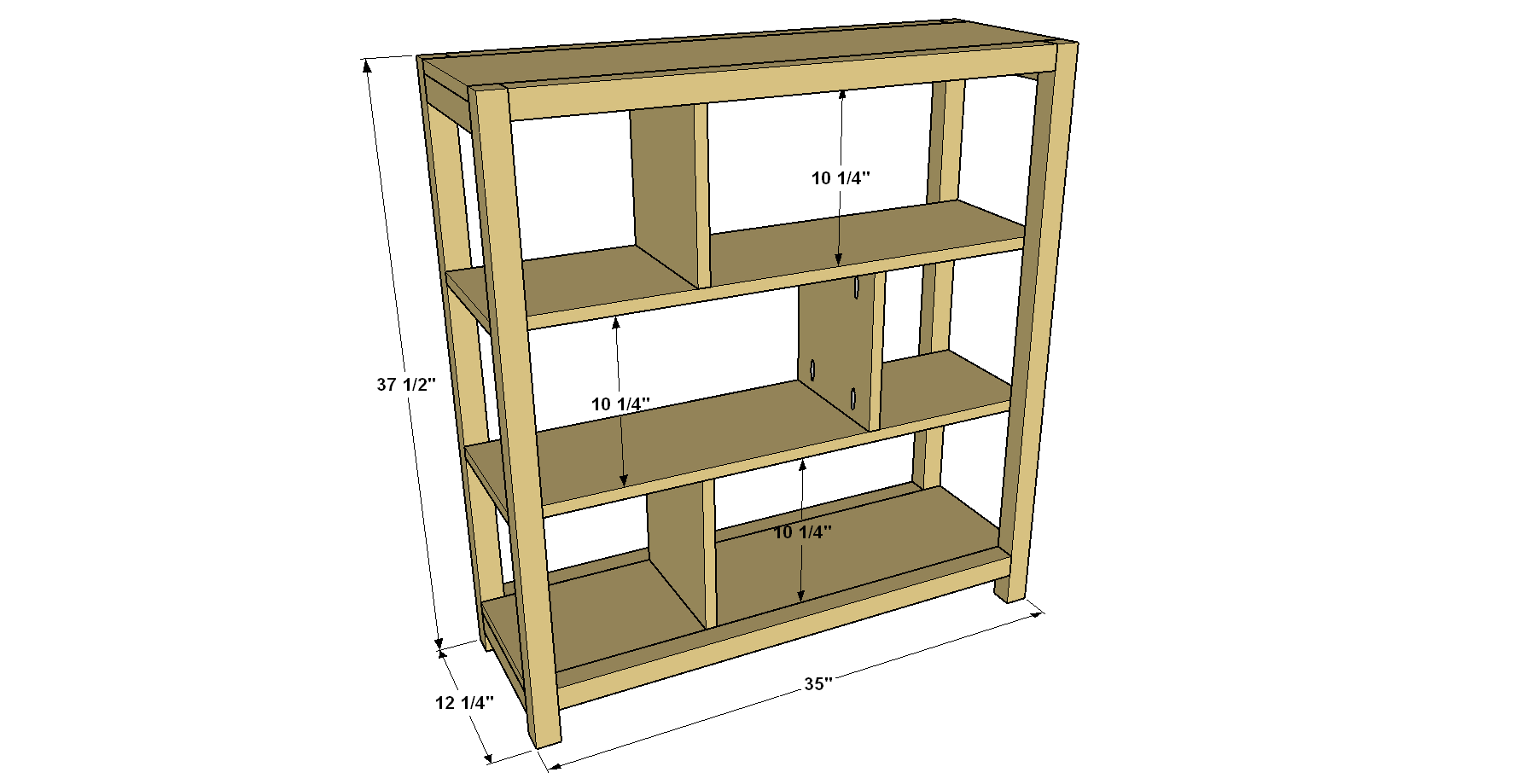 Diy simple bookshelf