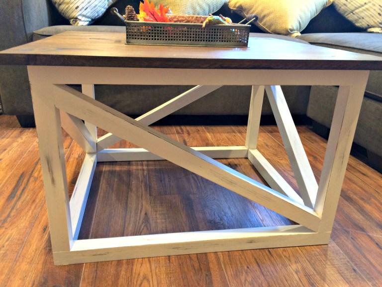 Rustic farmhouse coffee table