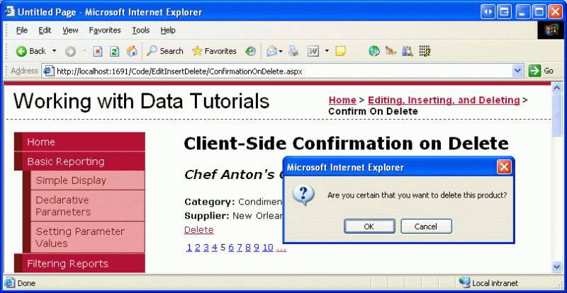 Adding Client Side Confirmation When Deleting C Microsoft Learn - Landscape Picture Collection - Full HD Quality