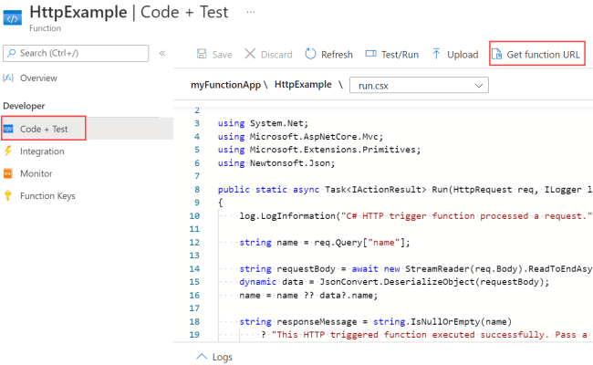 Create Your First Function In The Azure Portal | Microsoft Learn