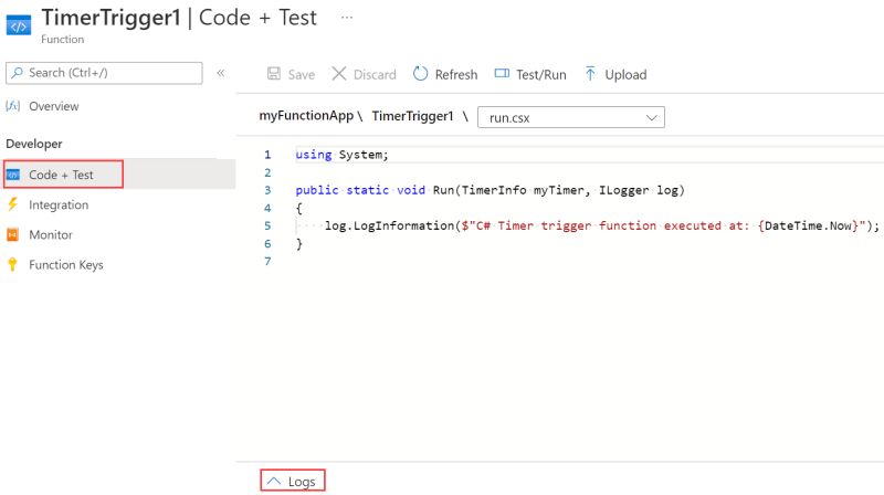Create A Function In Azure That Runs On A Schedule Microsoft Learn - Desktop Sunset Textures for Desktop