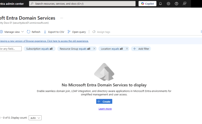 Tutorial - Create A Microsoft Entra Domain Services Managed Domain - Microsoft Entra ID ...
