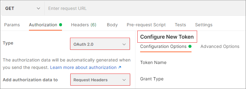 Auth request headers