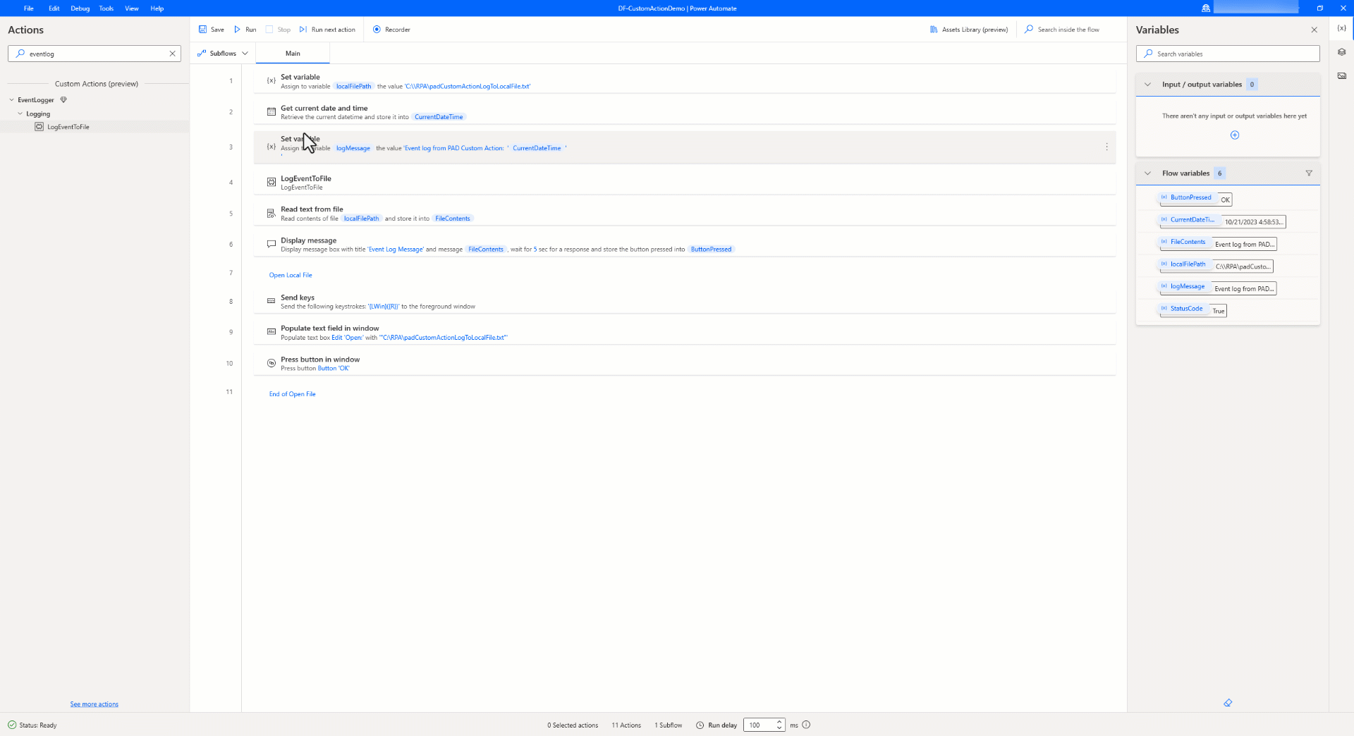 How to build custom actions in power automate for desktop
