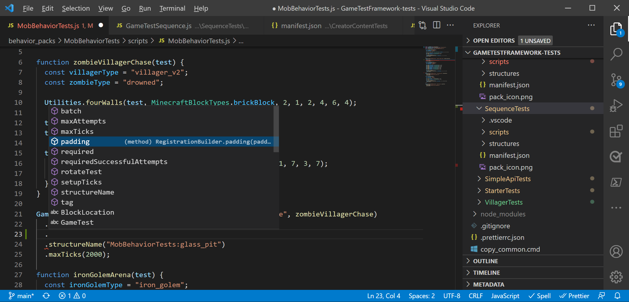 Utilizzare gli strumenti di visual studio code per scrivere script