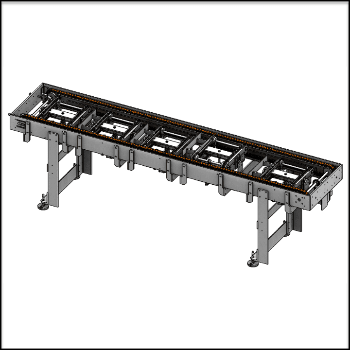 Multi-line Drag Chain Tote Pop-Up Transfer Conveyor