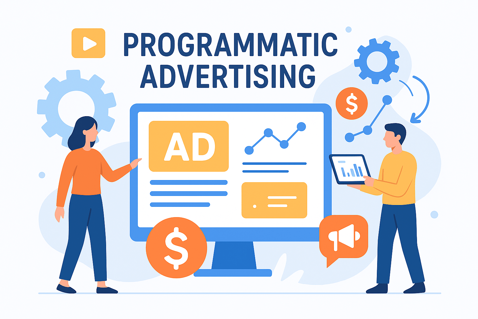 Conceptual image introducing the concept of programmatic advertising