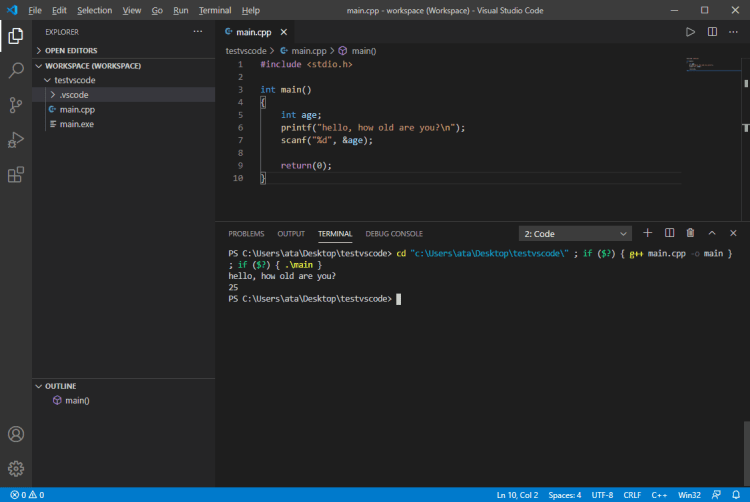The Visual Studio Code and C++ Compilers.