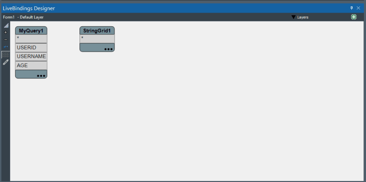 LiveBindingsDesigner1 | Learn C++ How Do I Easily Connect To A MySQL Database In C++ The live bindings window