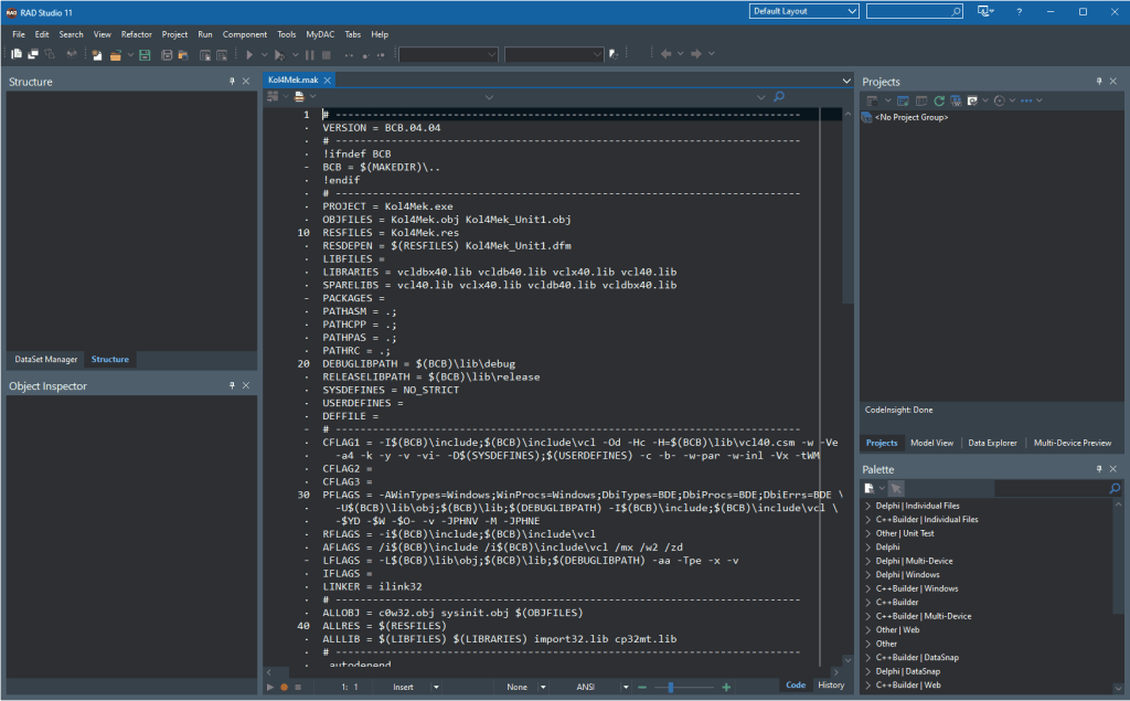 How To Open Legacy C++ .mak Files With The Latest RAD Studio - legacy code