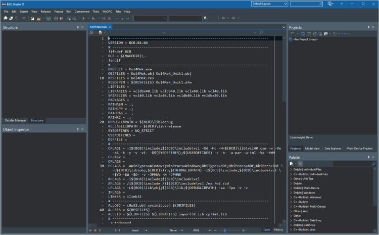 makfile3 | Learn C++ How To Open Legacy C++ mak Files With The Latest RAD Studio legacy code