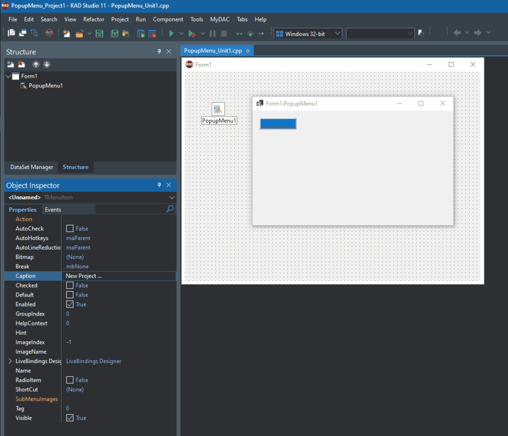 How To Create Pop-up Menu in C++ Builder? Creating a Popup menu