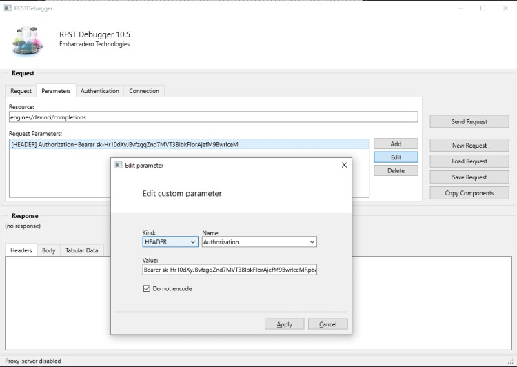 GPT3APIParams | Learn C++ Learn How to Integrate GPT 3 API in C++ using the REST debugger