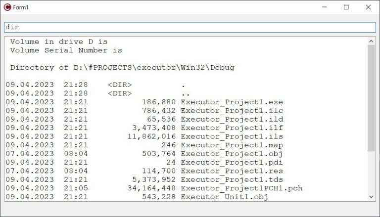 How To Execute A Command And Get The Output In C++ Builder