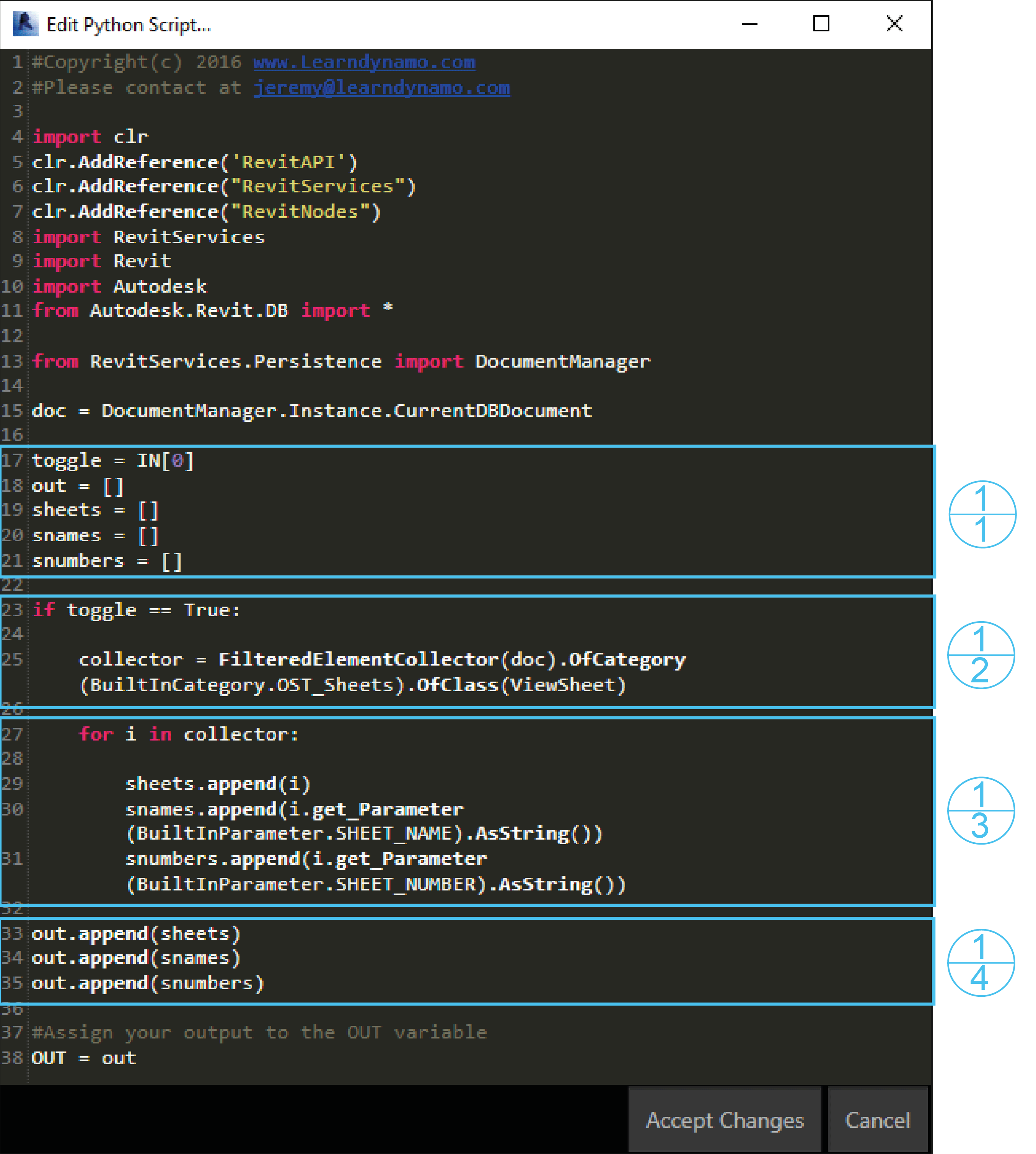Module 3 Tag Plans by Sheet | Learn Dynamo