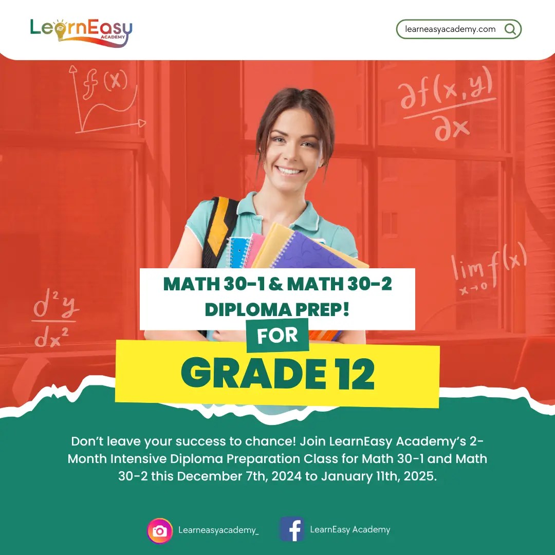 This is a Flyer. It contains information of Learneasy Academy Diploma Prep Classes for Grade 12