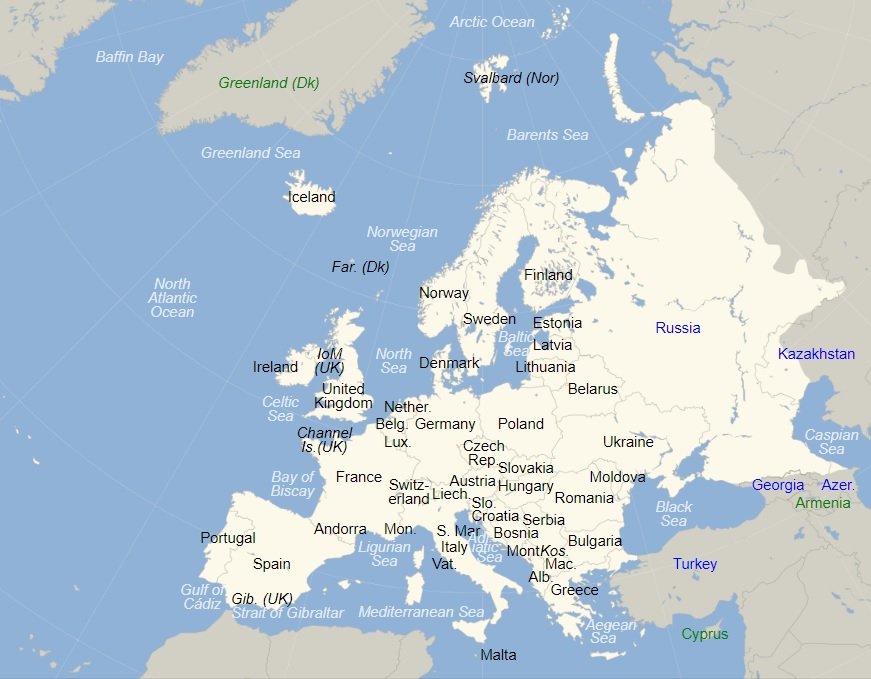 Countries Of Europe List And Map 2026 Learner Trip Europe Countries 