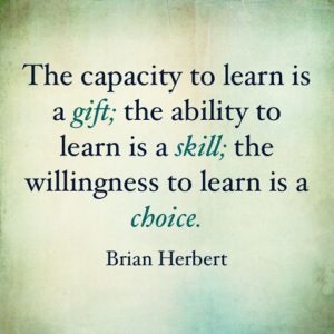learning is a gift