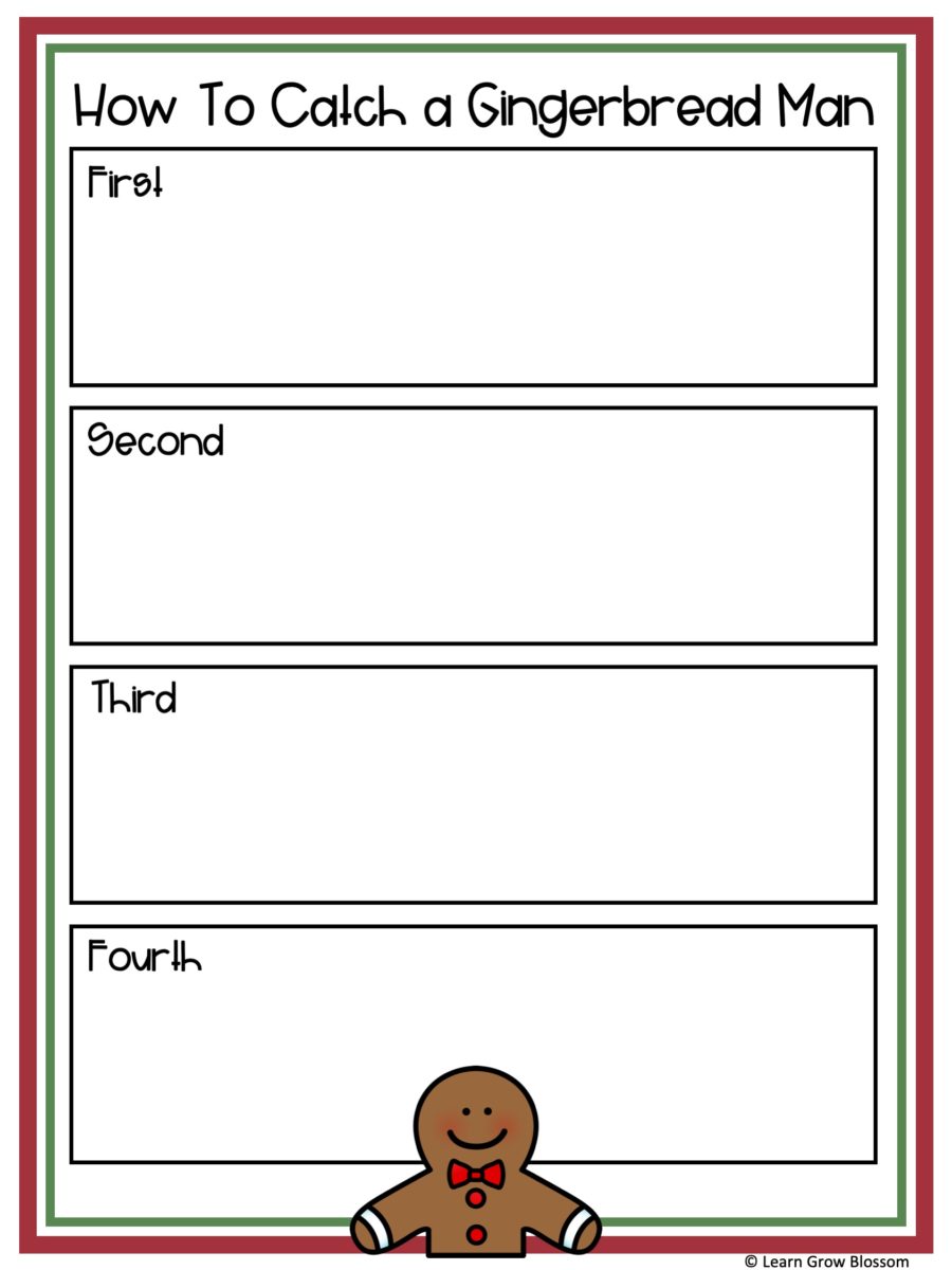 Graphic organizer from Gingerbread How To Writing Resource 