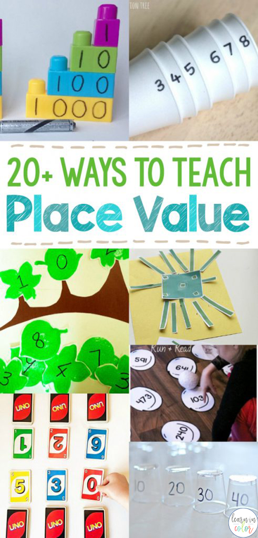 20 hands on ways to teach place value elementary hands on math