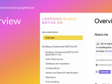 Overview Learning Cloud Native Go