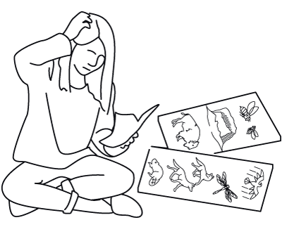 Person looking at documents about SCC