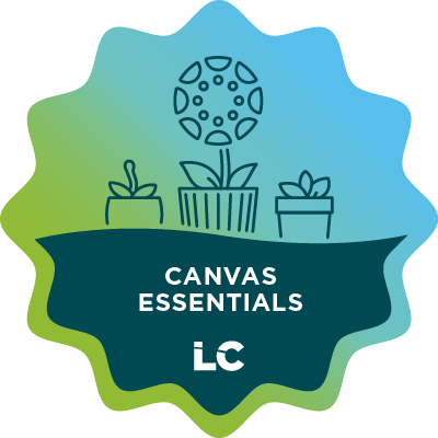 Canvas essentials badge.