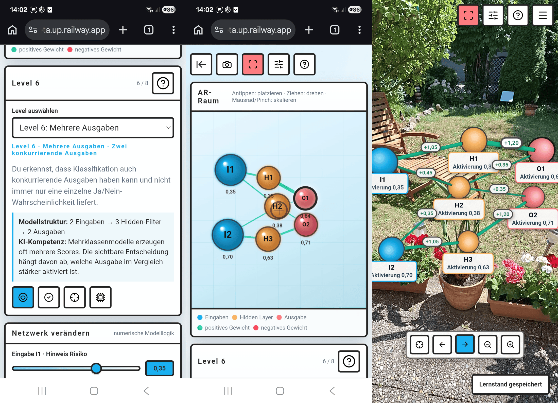 Räumliche Netzwerksimulation NEURAL SPACE im AI LITERACY LAB