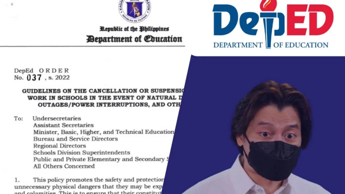 DepEd Order 37 s 2022 GUIDELINES ON THE SUSPENSION OF CLASSES