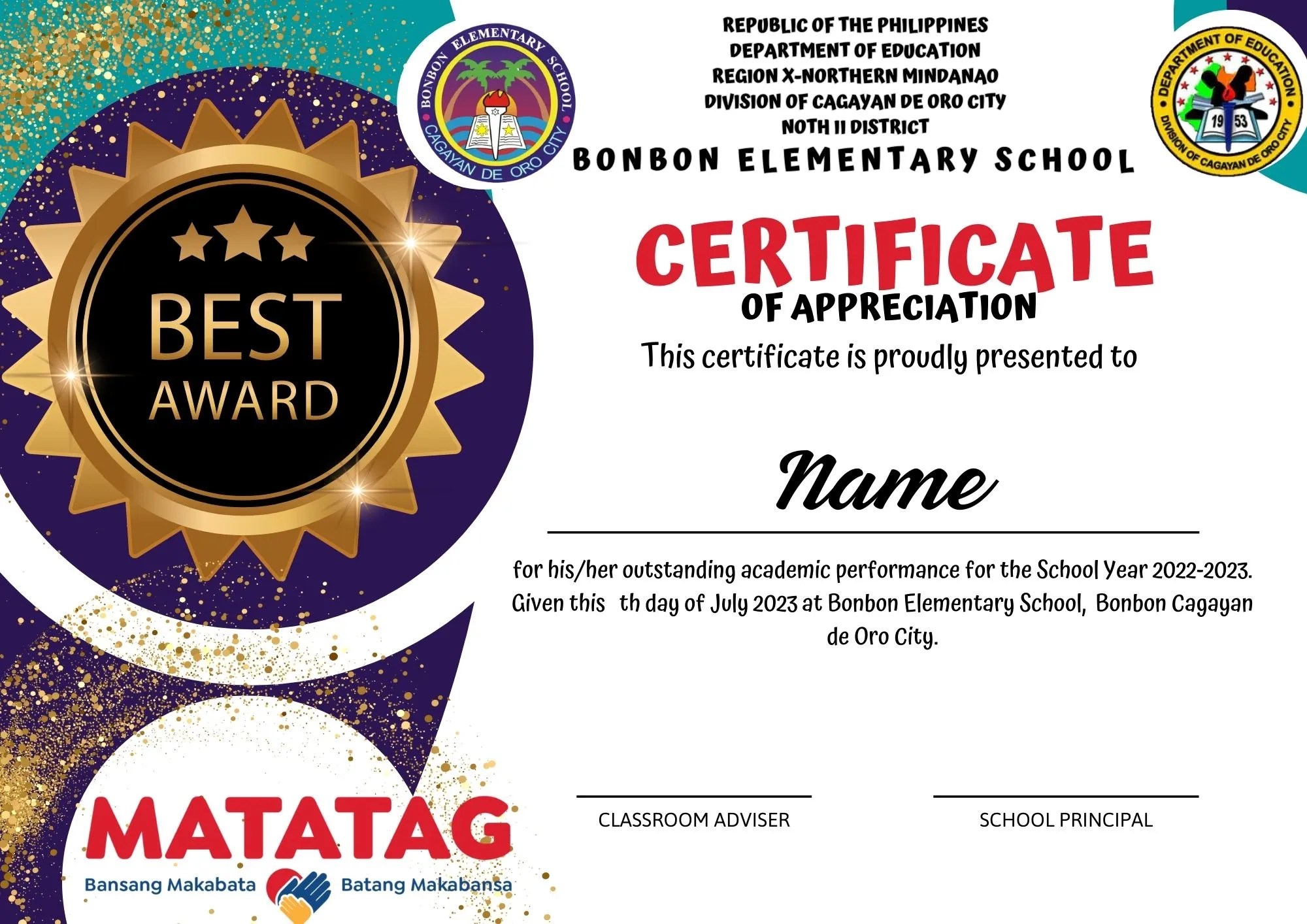 certificate of appreciation