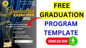 Free Graduation Program Template