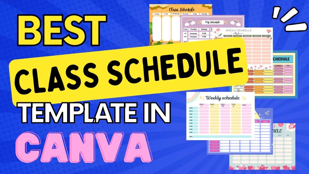 editable class schedule template