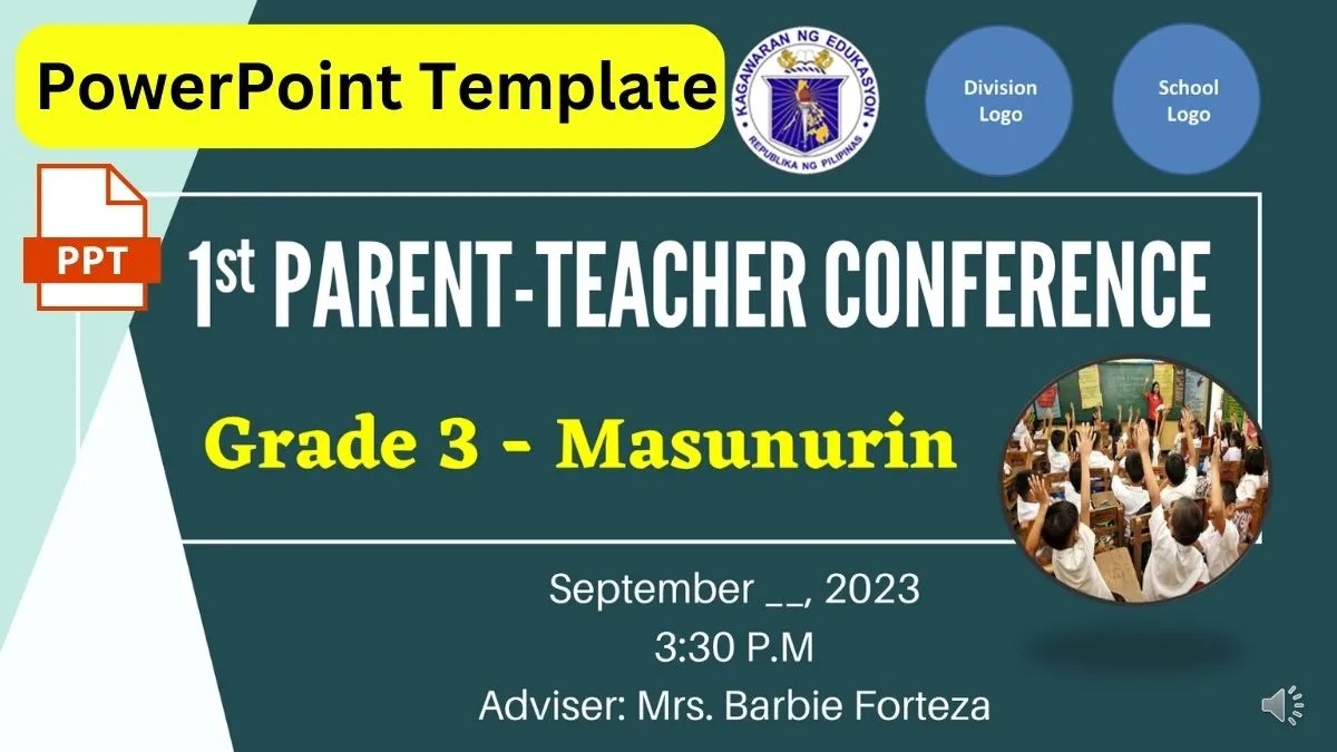 Parent-teacher conference PowerPoint template
