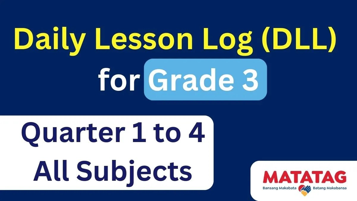 Daily lesson log (DLL) for Grade 3