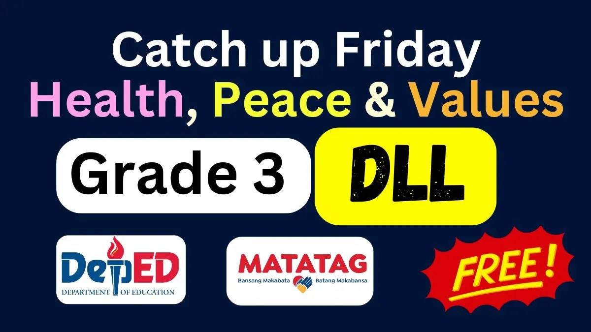 Grade three Catch up Friday Daily Lesson Log