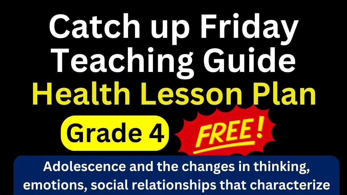 Catch up Friday lesson plan Grade 4