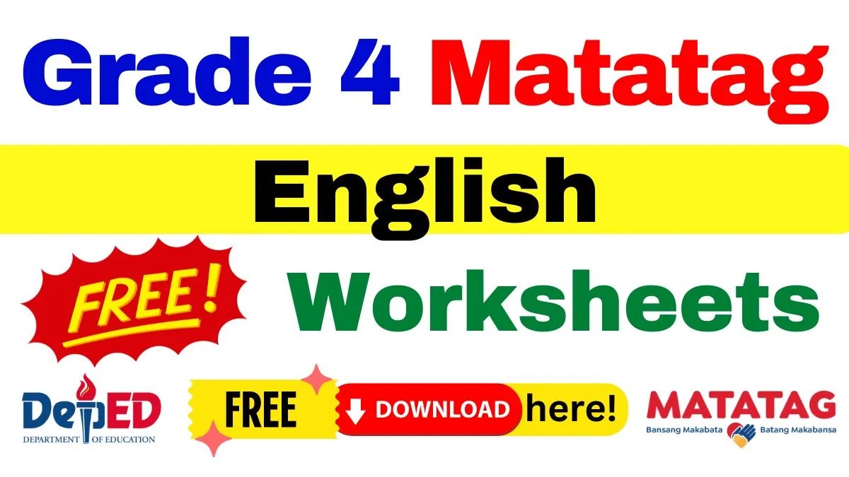 Grade 4 Matatag English Worksheet