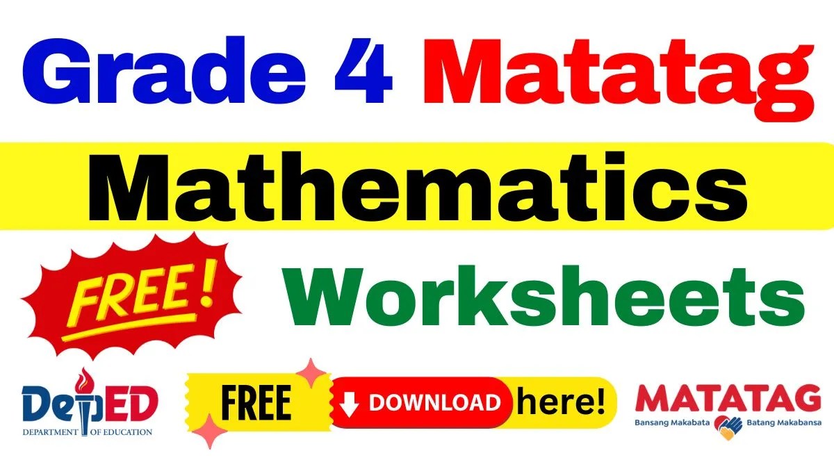 Grade 4 Matatag Mathematics Worksheet