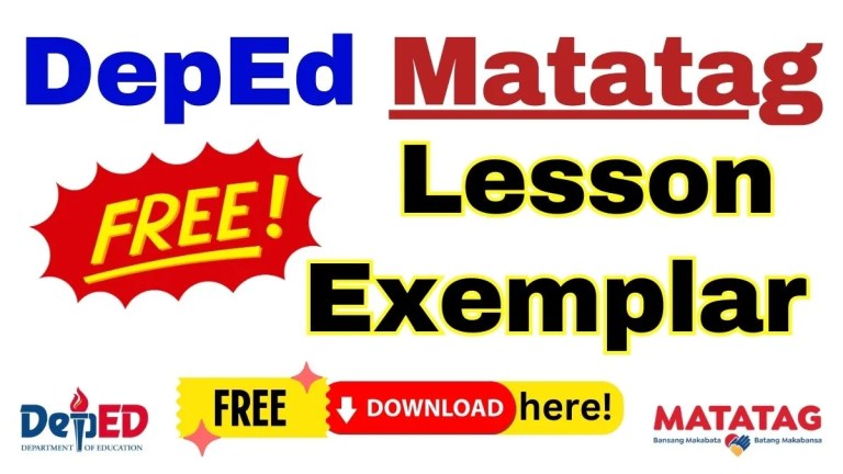 Deped Matatag Lesson Exemplar