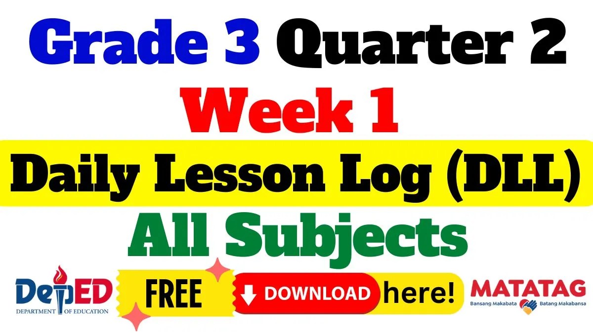 Grade 3 Daily lesson log Second Quarter Week 1