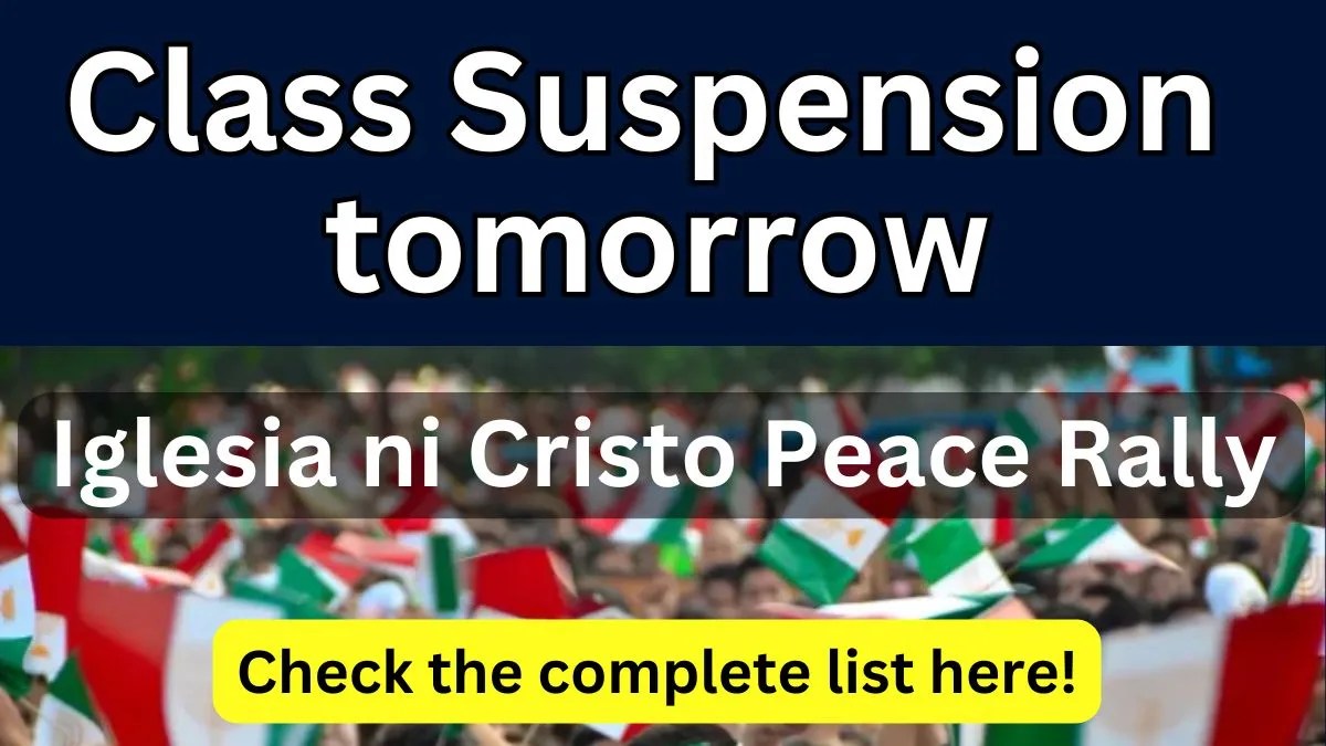 Class suspension Iglesia ni Cristo Peace Rally