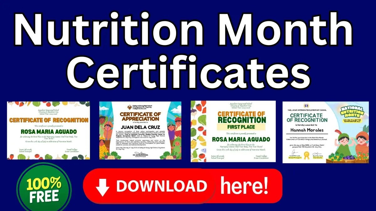 Nutrition Month Certificate