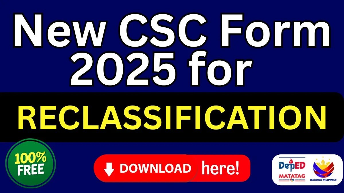 New CSC Form 2025 Reclassification