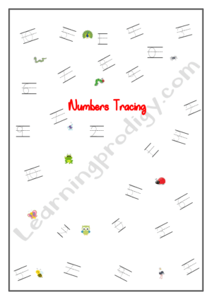 Numbers Tracing Worksheet with Pictures | Maths Worksheet for Nursery ...
